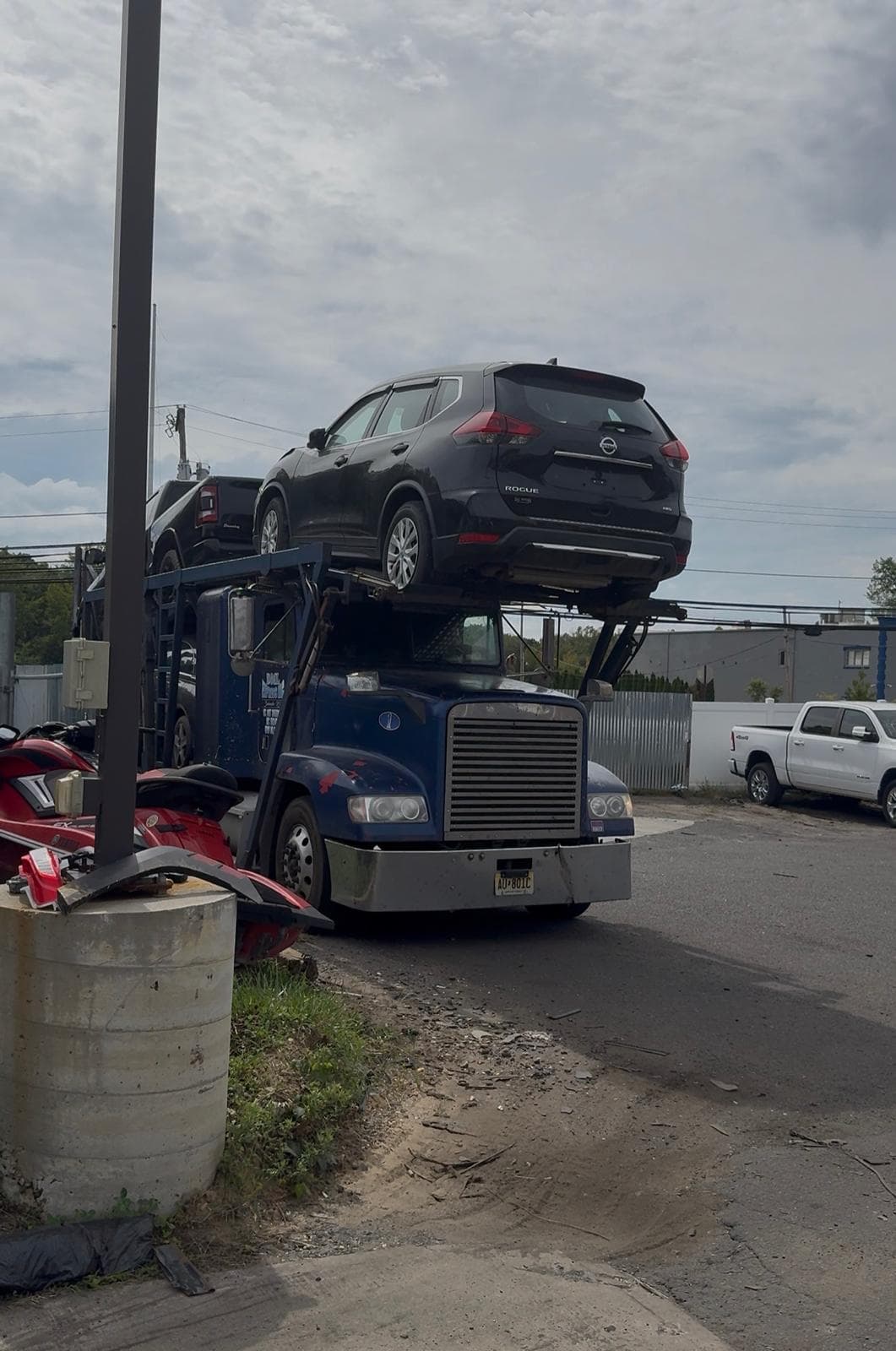 Containers and car