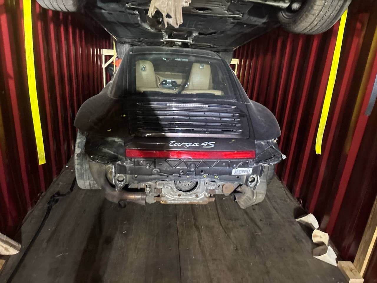 Containers and car
